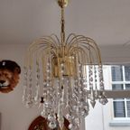 Opaliserende Hollywood Regency Hanglamp Kroonluchter Vintage thumbnail 5