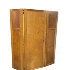 Vintage Drieluik Spiegel / Retro Oude Houten Wandspiegel thumbnail 5
