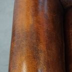 Grote, Zeer Comfortabele Vintage Schapenleren Oorfauteuil Met Een Mooie Diepe Kleurencombinatie thumbnail 8