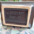 Fat Lava Fatlava Germany Vaas Vaasje Rood Bruin Vintage thumbnail 3