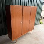 Vintage Deens Design Teak Kledingkast Driedeurs Jaren 60 thumbnail 3