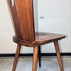 4 Vintage Houten Eet-Stoelen Uit De Jaren 50S/60S thumbnail 5