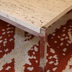 Salontafel Van Travertijn En Chroommetaal, 1970 thumbnail 9