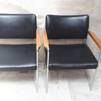 Set Van 2 Vintage Fauteuils Thereca Bauhaus Stijl Fauteuils thumbnail 4