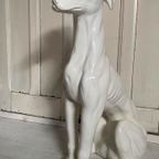 Groot Italiaans Design Beeld, Greyhound, 74Cm Hoog, Vintage thumbnail 4