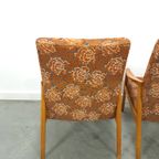 Houten Vintage Fauteuils Met Bloemenstof thumbnail 7