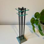 Kandelaar Memphis Milano Stijl Met Groen Marmer En Plexiglas 80S thumbnail 5