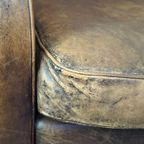 Comfortabele Set Vintage Schapenleren Design Fauteuils/ Armchairs Met Mooie Kleuren thumbnail 13