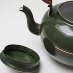 Groen Emaille Theepot/ Chocolade Ketel thumbnail 6