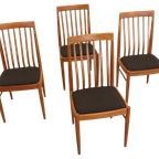 Set 4 Bramin Eetkamerstoelen Stoelen 'halgarde' Vintage thumbnail 14