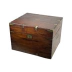 Military Campaign - 19Th C Fine English Liquor Cabinet - With Original Bottles - Very Rare! thumbnail 3