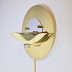 Vintage Wandlamp Two Tone Messing Chroom Regency ’70 Rond thumbnail 6