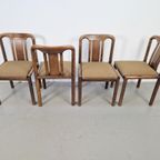 Set 4 Vintage Brutalist Eetkamerstoel ´70 Mid Century Stoel thumbnail 3