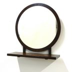 Retro Vintage Spiegel Rond Hout Jaren 70 Wandspiegel thumbnail 4