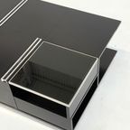 Zwart Houten Vintage Salontafel Van Fiarm Met Chromen Details thumbnail 5