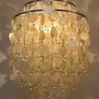 Vintage Xxl Capiz Hanglamp Design Parelmoer Opaline Schelp thumbnail 5