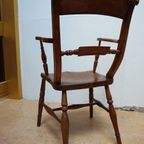 Antieke Engelse Windsor Oxford Eetkamerstoelen, Set Van 5 thumbnail 14