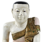 Grote Houten Aziatische Boeddha Met Koninklijk Gewaad 49Cm thumbnail 9