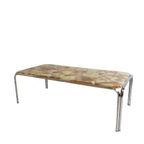 Vintage Salontafel Groot Epoxy Chroom Coffee Table Marble thumbnail 2