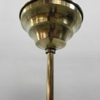 Art Deco Hanglamp Met Gemarmerde Glazen Kap thumbnail 17