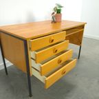 Fineer Hellerau Design Vrijstaand Bureau Met Lades Vintage thumbnail 12