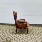 Bruin Leren Vintage Fauteuil thumbnail 5