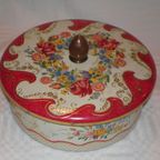 3 X Mooie Vintage Blikken Rond Bloemen Design thumbnail 11