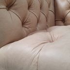 Chesterfield Vintage Design Bank Camel Beige Leer Kubus Model thumbnail 17