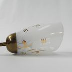 Vintage Wandlamp Met Buisstangen En 2 Glazen Kappen thumbnail 14