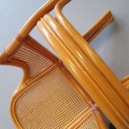 4 X Rattan /webbing Dining Chairs 80s In Beautiful Condition thumbnail 3