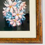 Vintage Ingelijste 3d-papieren Sculptuur Met Bloemen thumbnail 6