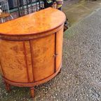 Antieke Wortelnoten Houten Commode Wandconsole, Wandkast, H thumbnail 4