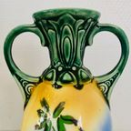 Artdeco Vaasje Art Nouveau Groen Bloemen 1920 thumbnail 5