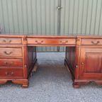 Klassiek Engels Bureau, Partnerdeks, Schrijftafel, 2-zijdig thumbnail 2