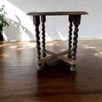 Vintage Houten Pied De Stal / Bijzettafel / Plantentafel thumbnail 2