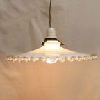 Vintage Antieke Franse Hanglamp Van Glas, Jaren '20/'30 thumbnail 2