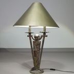 Brutalist Lamp / Metal Shade Height 77 Width 53 Cm thumbnail 3