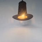 Vintage Metalen Brutalist Hanglamp thumbnail 4