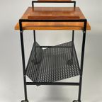 Vintage Trolley/Bijzettafel Met Lectuurbak, 1970'S Nederland thumbnail 8