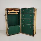 1930S Garderobe Stoomkoffer Van Hartmann – Geitenleren Kist thumbnail 13