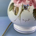 Italiaanse Tafellamp, Bureaulamp, Sfeerlamp Met Bloemen Motief thumbnail 4