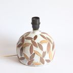 Studio Ceramic Table Lamp With Leaves, France 1960S thumbnail 4