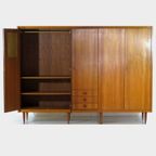Grote 5-deurs Vintage Design Kledingkast In Teak, Jaren 60 thumbnail 3