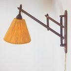 Vintage Fog & Mørup Teak Wandlamp Schaar Lamp Rope '50 Deens thumbnail 4