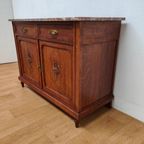 Vintage Antiek Dressoir Commode Ladekast Badkamermeubel Met Marmer Blad 702 thumbnail 5