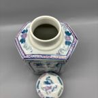 Chinees Pastel Porselein Gemberpot Theebus 60's thumbnail 8