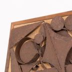 Danish Brutalist Wall Sculpture/Relief / Wanddecoratie / Muurdecoratie From Henrik Horst, 1970’S thumbnail 5