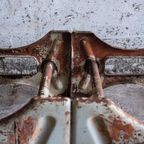 Pair Of Industrial Steel Leather Benches thumbnail 6