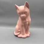 Pastel Roze Mat Keramiek Kat 80'S thumbnail 3