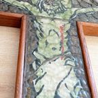Gvp Gebroeders Van Paridon Opaline Glas Kruis In Oud Natuur Kleuren thumbnail 6
